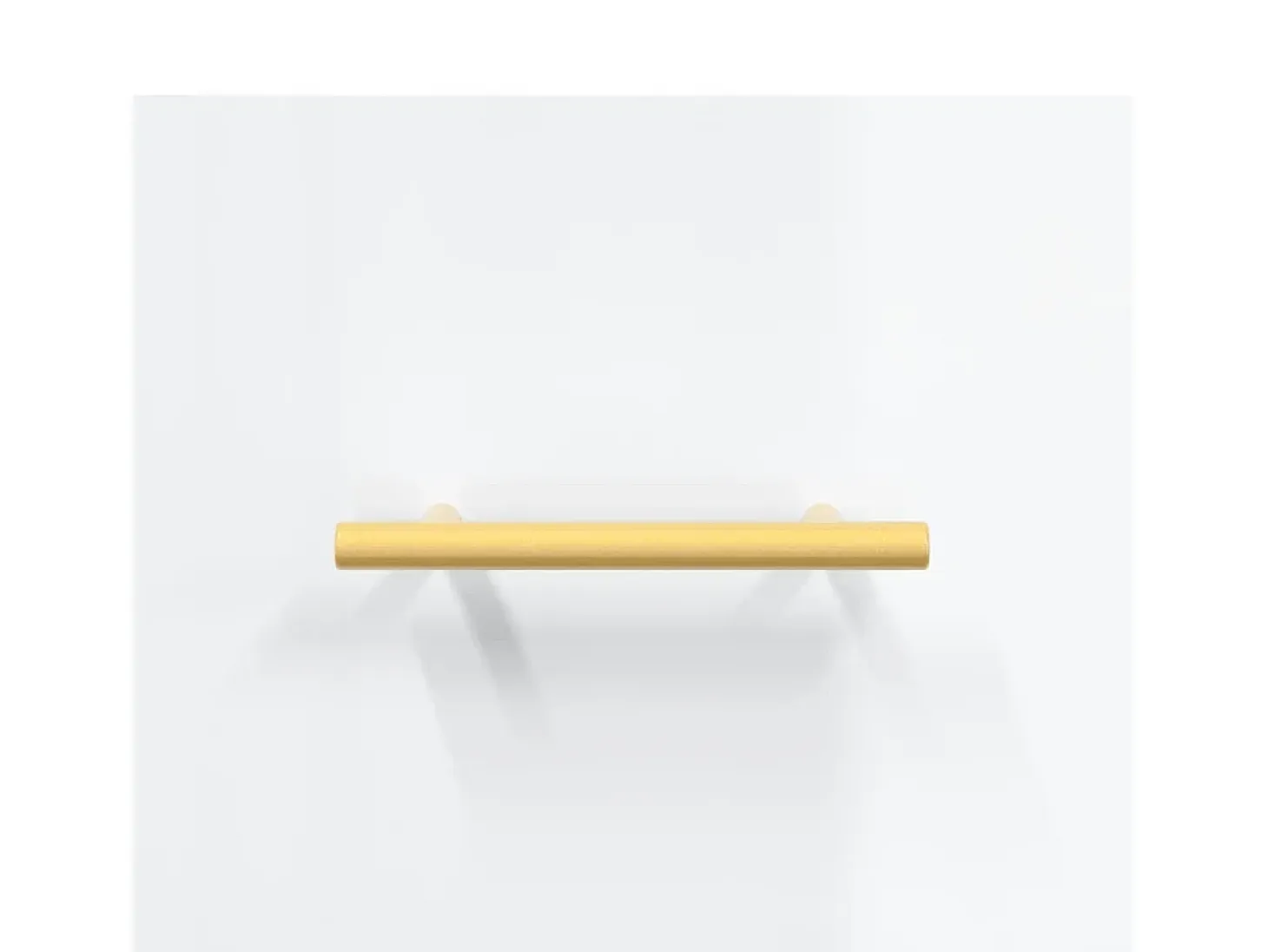 Aparador de madera contrachapada blanco brillante 69,5x34x90 cm