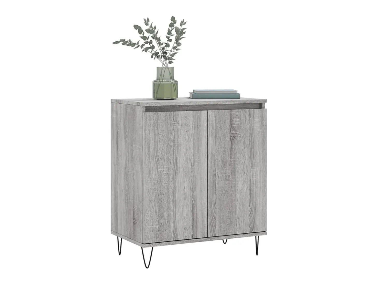 Aparador de madera contrachapada gris Sonoma 60x35x70 cm ES54820
