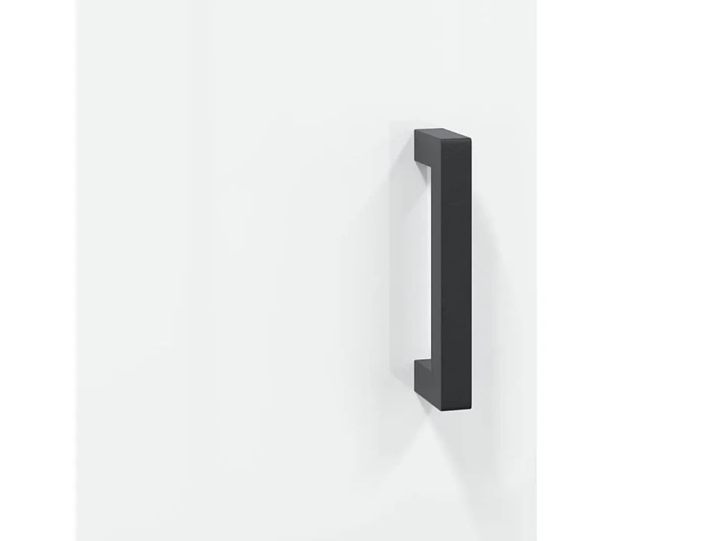 Aparador de madera contrachapada blanco brillante 69,5x34x90 cm