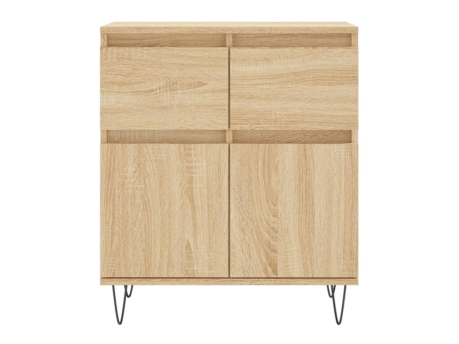 Aparador de madera contrachapada roble Sonoma 60x35x70 cm ES73340