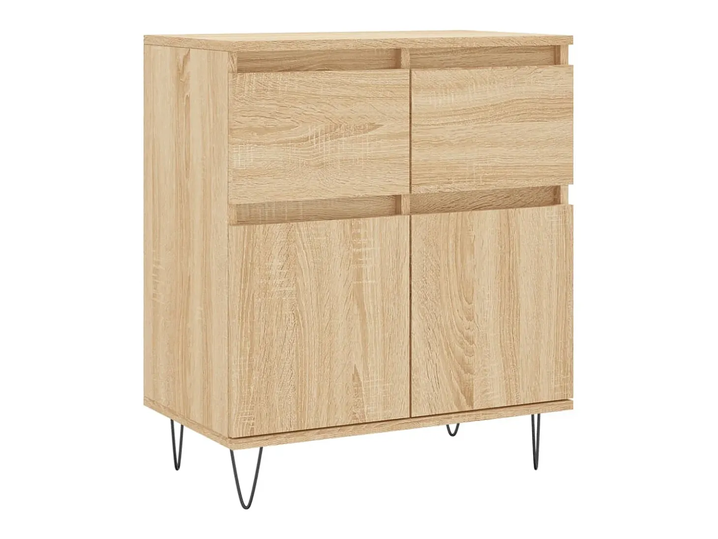 Aparador de madera contrachapada roble Sonoma 60x35x70 cm ES73340