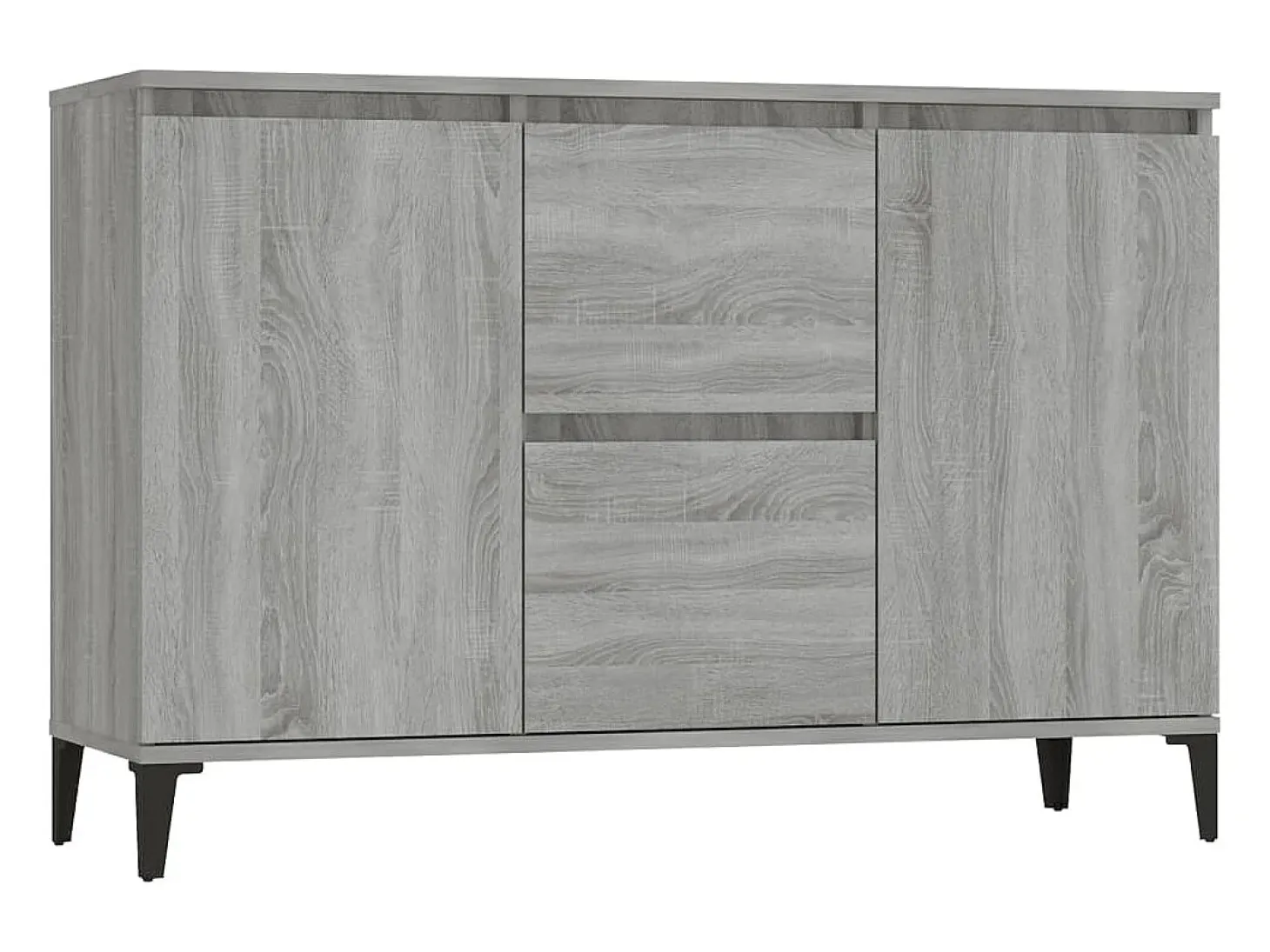 Aparador de madera contrachapada gris Sonoma 102x35x70 cm