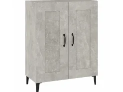 Aparador de madera contrachapada gris hormigón 69,5x34x90 cm ES56943