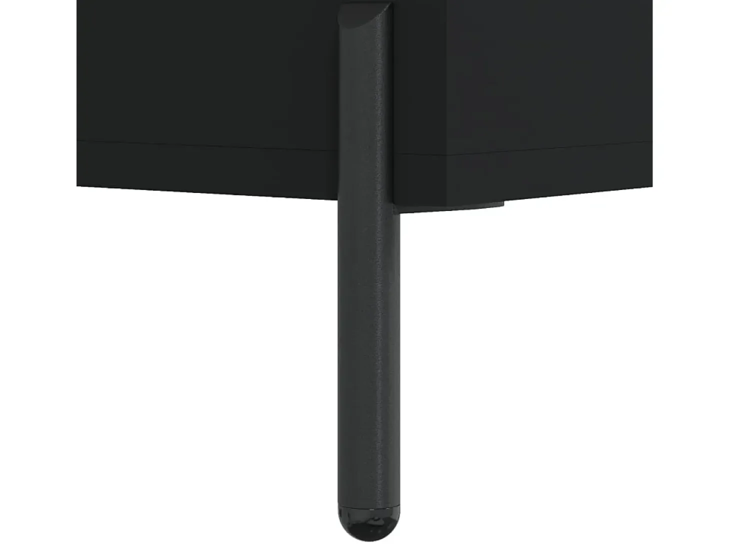 Aparador de madera contrachapada negro 34,5x34x90 cm
