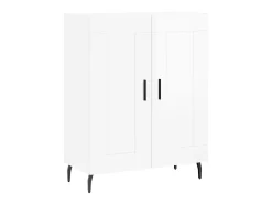 Aparador de madera contrachapada blanco brillante 69,5x34x90 cm ES87846
