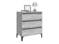 Aparador de madera contrachapada gris Sonoma 60x35x69 cm ES24555