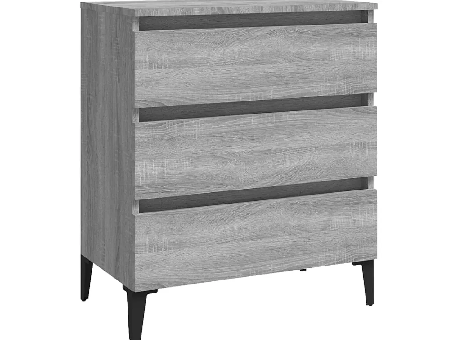 Aparador de madera contrachapada gris Sonoma 60x35x69 cm ES24555