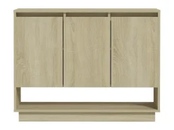Aparador de madera contrachapada roble Sonoma 97x31x75 cm ES61139