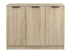 Aparador de madera contrachapada roble Sonoma 90,5x30x70 cm ES83414