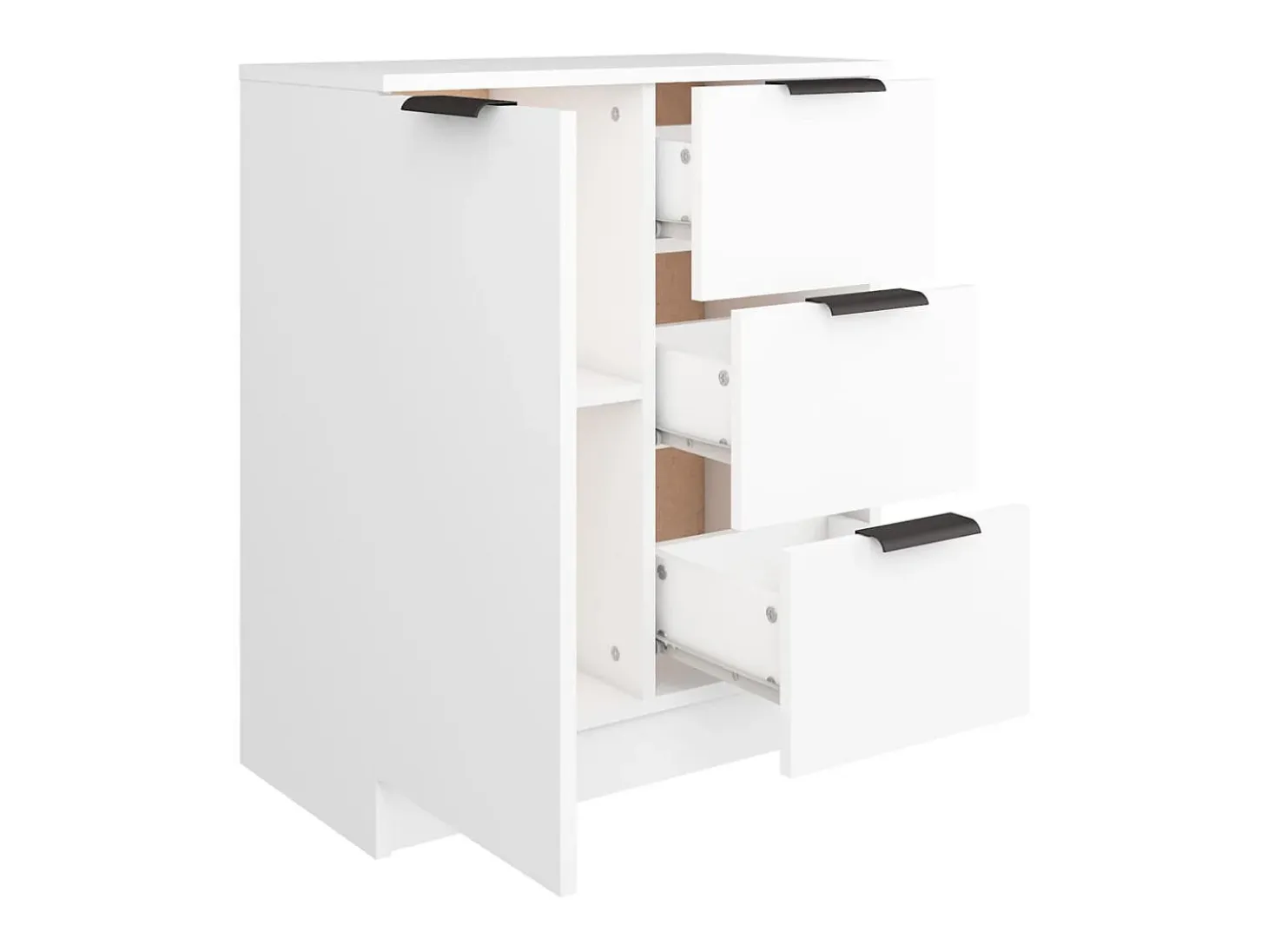 Aparador de madera contrachapada blanco 60x30x70 cm ES20188