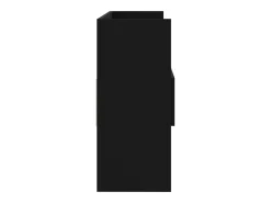 Aparador de madera contrachapada negro 105x30x70 cm
