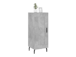 Aparador de madera contrachapada gris hormigón 34,5x34x90 cm ES11331