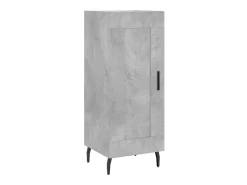 Aparador de madera contrachapada gris hormigón 34,5x34x90 cm ES11331
