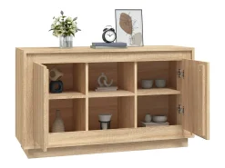Aparador de madera contrachapada roble Sonoma 102x35x60 cm ES402889