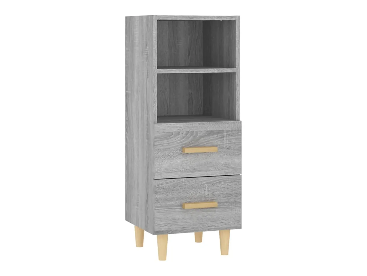 Aparador de madera contrachapada gris Sonoma 34,5x34x90 cm