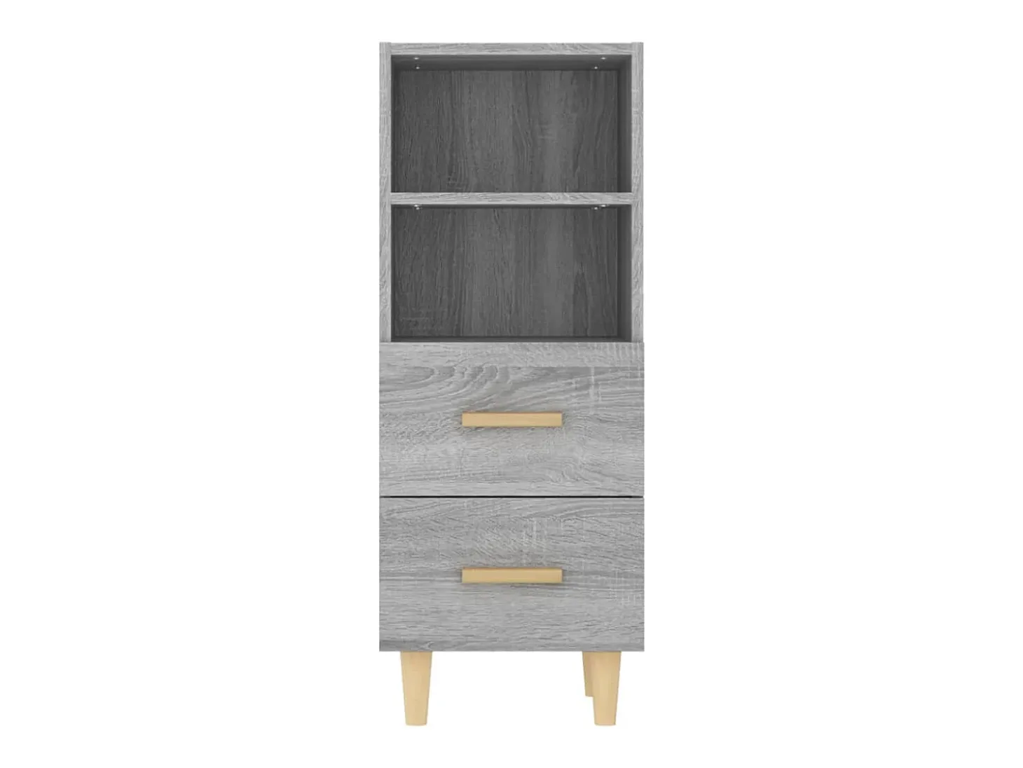 Aparador de madera contrachapada gris Sonoma 34,5x34x90 cm