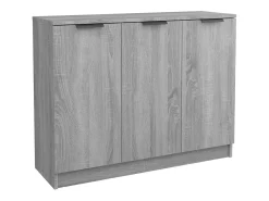 Aparador de madera contrachapada gris Sonoma 90,5x30x70 cm ES95152