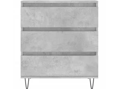 Aparador de madera contrachapada gris hormigón 60x35x70 cm ES87047