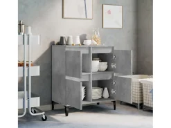Aparador de madera contrachapada gris hormigón 60x35x70 cm ES33067