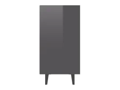 Aparador de madera contrachapada gris brillante 103,5x35x70 cm ES79323