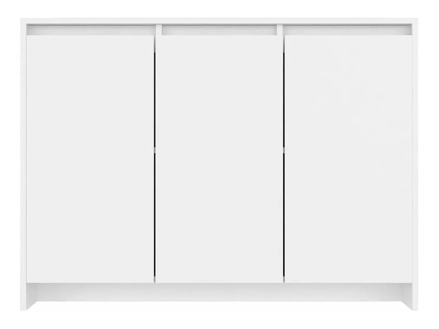 Aparador de madera contrachapada blanco 102x33x75 cm