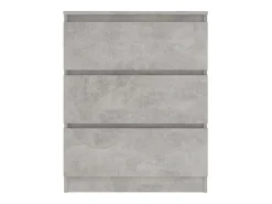 Aparador de madera contrachapada gris hormigón 60x35x76 cm