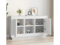 Aparador de madera contrachapada blanco 102x35x60 cm ES73324