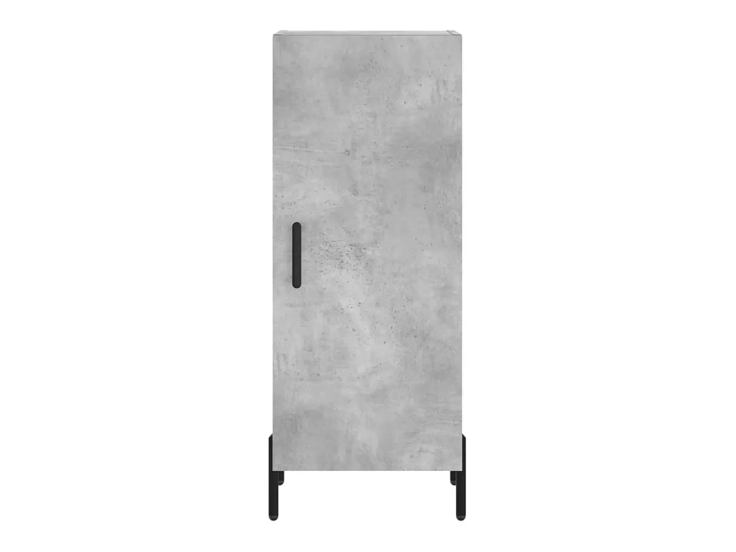 Aparador de madera contrachapada gris hormigón 34,5x34x180 cm