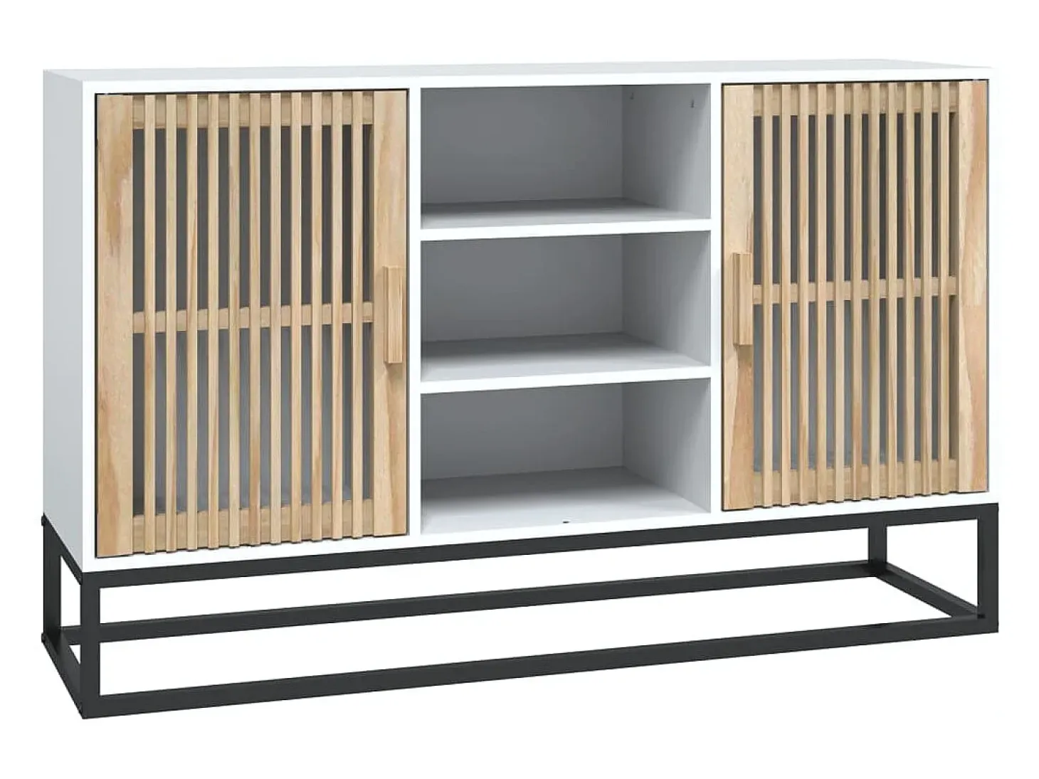 Aparador de madera contrachapada blanco 105x30x65 cm ES521823