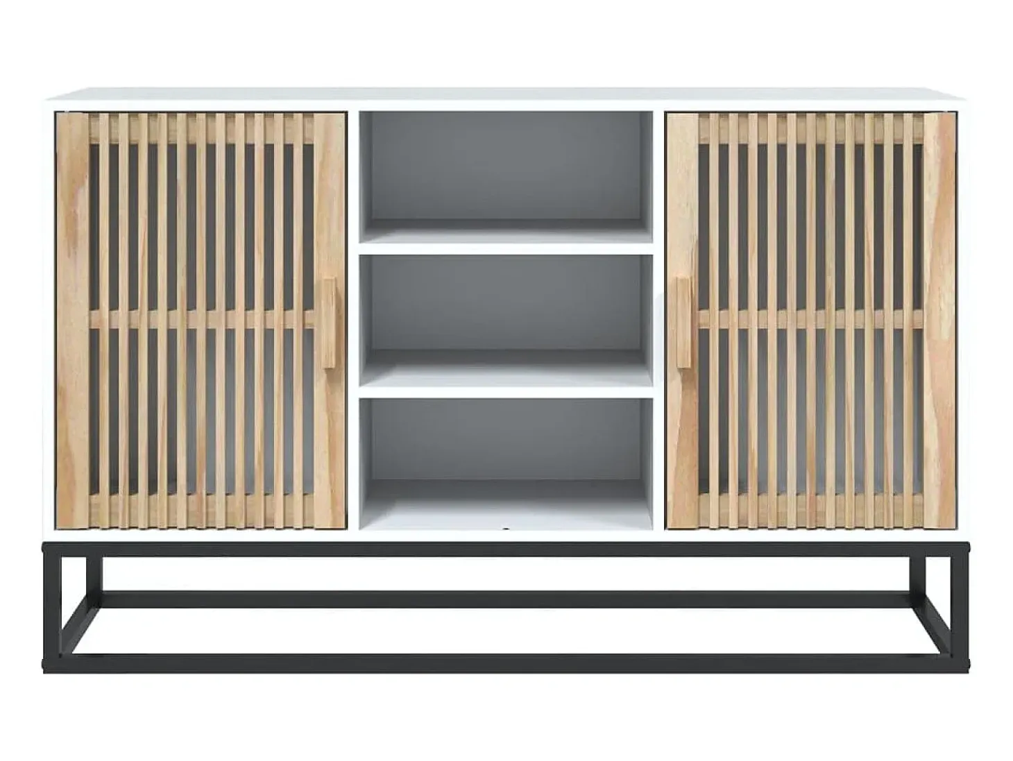 Aparador de madera contrachapada blanco 105x30x65 cm ES521823