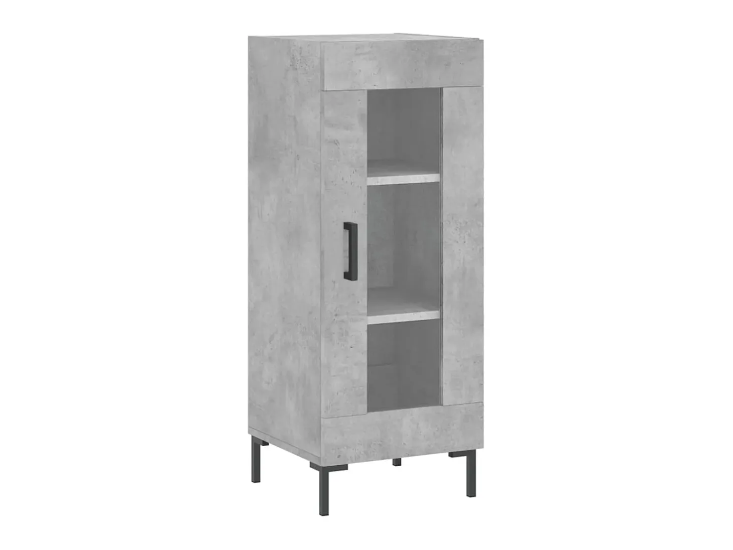 Aparador de madera contrachapada gris hormigón 34,5x34x180 cm ES22951