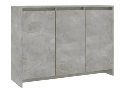 Aparador de madera contrachapada gris hormigón 102x33x75 cm ES766301