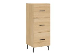 Aparador de madera contrachapada roble Sonoma 34,5x34x180 cm ES18205
