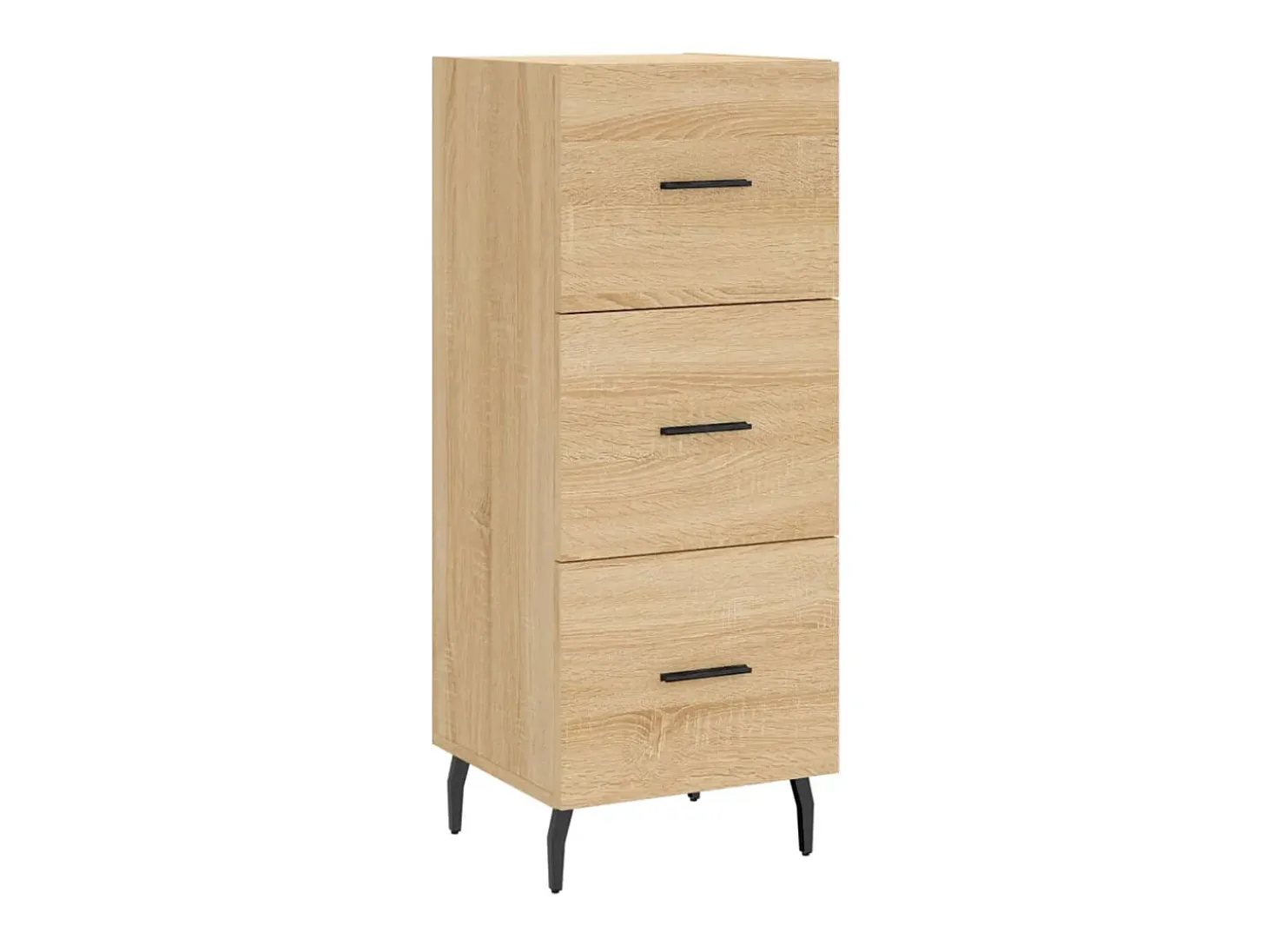 Aparador de madera contrachapada roble Sonoma 34,5x34x180 cm ES18205