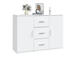 Aparador de madera contrachapada blanca 91x29,5x65 cm ES14822