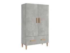Aparador de madera contrachapada gris hormigón 70x31x115 cm ES27266