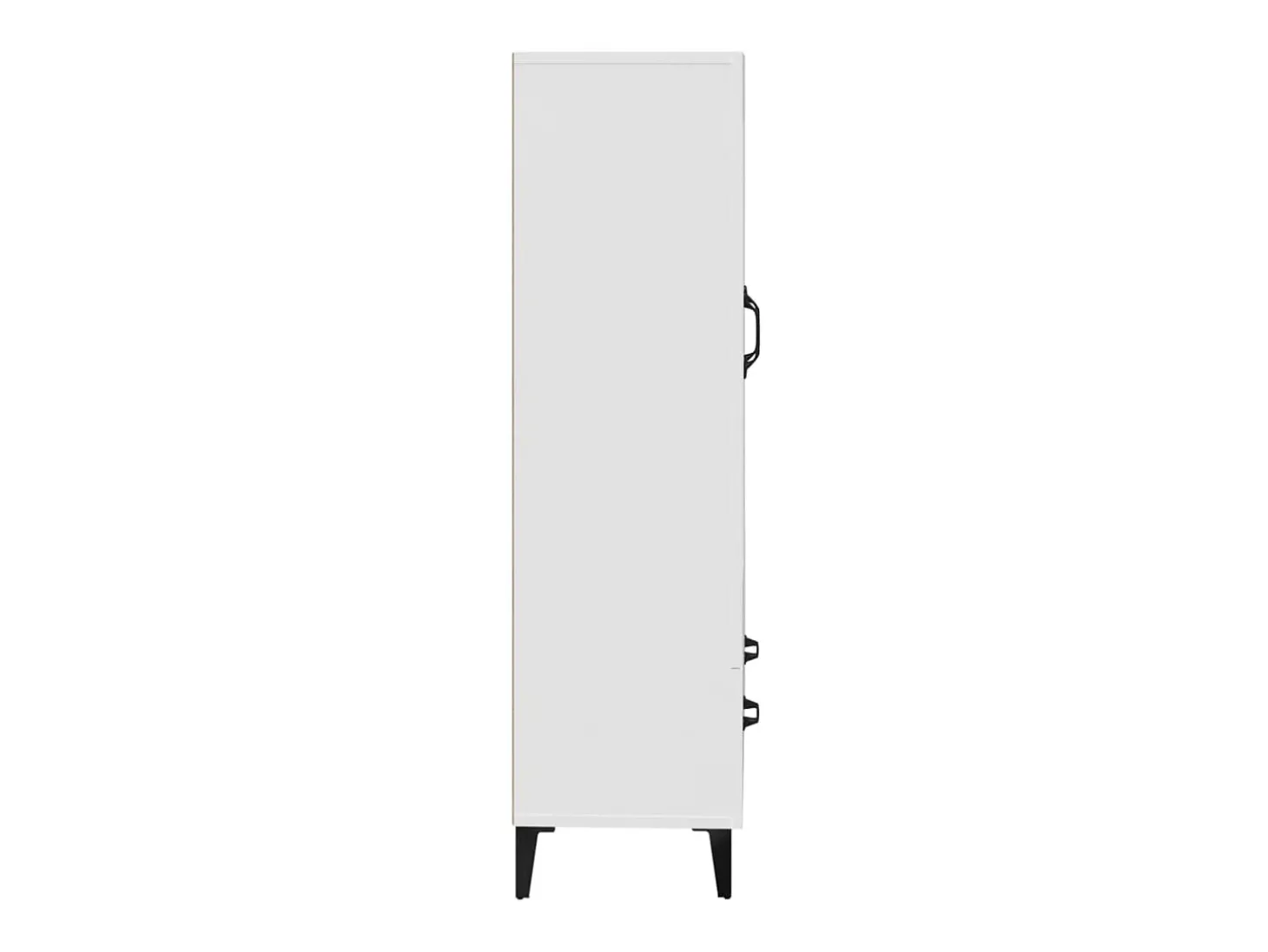 Aparador de madera contrachapada blanco 70x31x115 cm