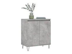 Aparador de madera contrachapada gris hormigón 60x35x70 cm ES45362