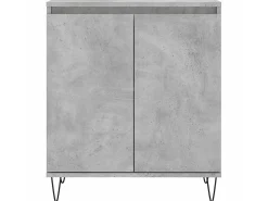 Aparador de madera contrachapada gris hormigón 60x35x70 cm ES45362
