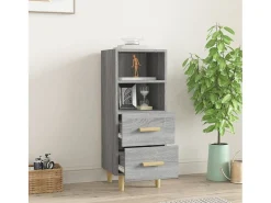 Aparador de madera contrachapada gris Sonoma 34,5x34x90 cm ES83092