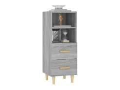 Aparador de madera contrachapada gris Sonoma 34,5x34x90 cm ES83092