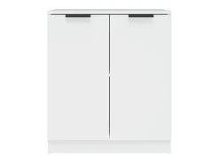Aparador de madera contrachapada blanco 60x30x70 cm ES19336