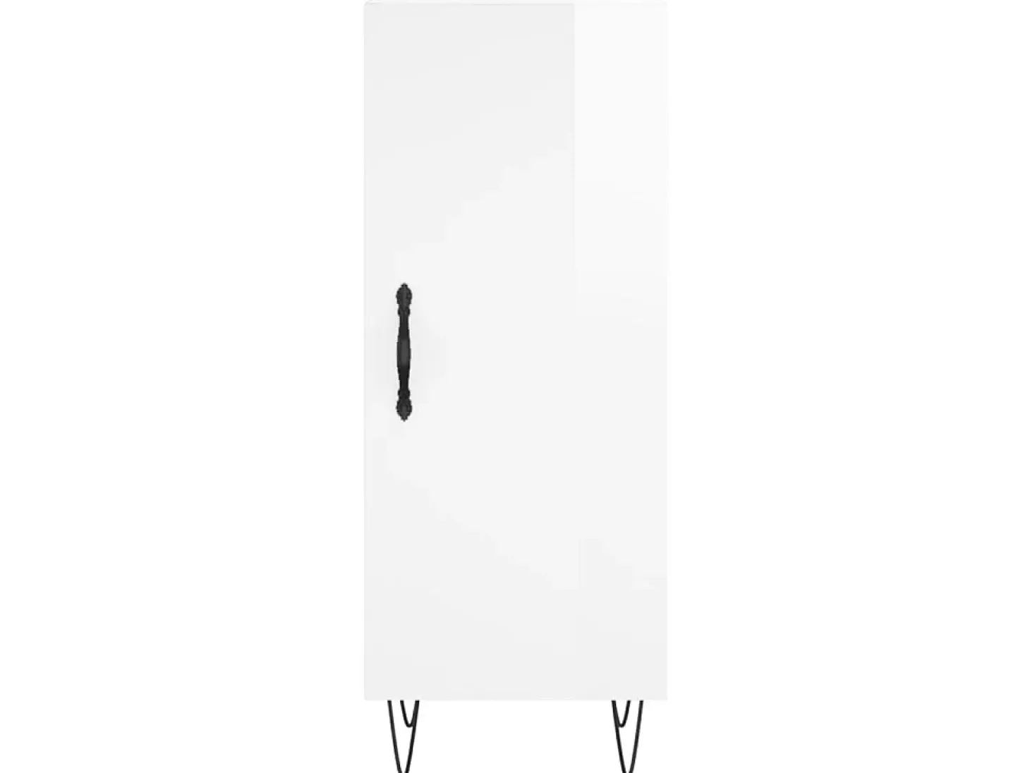 Aparador de madera contrachapada blanco brillante 34,5x34x90 cm ES68995