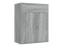 Aparador de madera contrachapada gris Sonoma 60x30x75 cm ES32066