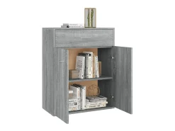 Aparador de madera contrachapada gris Sonoma 60x30x75 cm ES32066