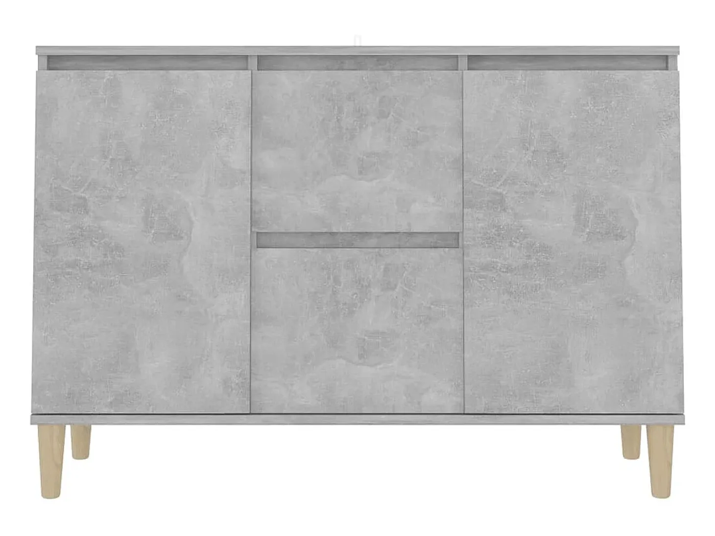 Aparador de madera contrachapada gris hormigón 103,5x35x70 cm ES40729