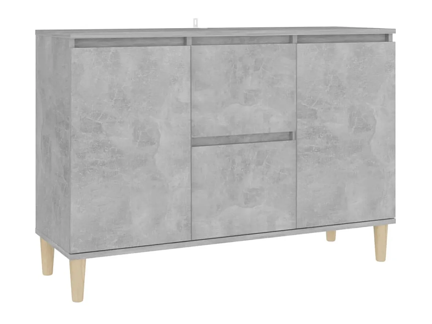 Aparador de madera contrachapada gris hormigón 103,5x35x70 cm ES40729