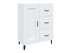 Aparador de madera contrachapada blanco 69,5x34x90 cm ES43733
