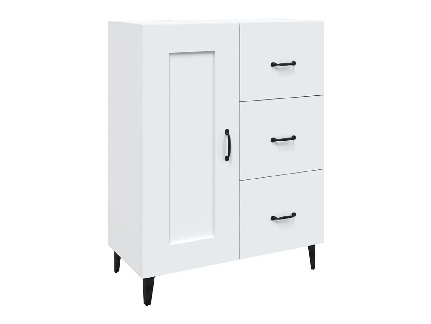 Aparador de madera contrachapada blanco 69,5x34x90 cm ES43733