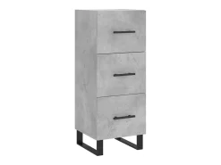 Aparador de madera contrachapada gris hormigón 34,5x34x90 cm ES37353
